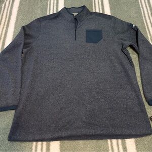 Men’s XXL Adidas Heather Blue/Gray 1/4 Zip Golf or Casual Pullover